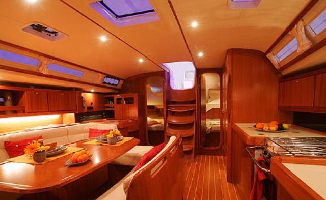  The living room of the boat 